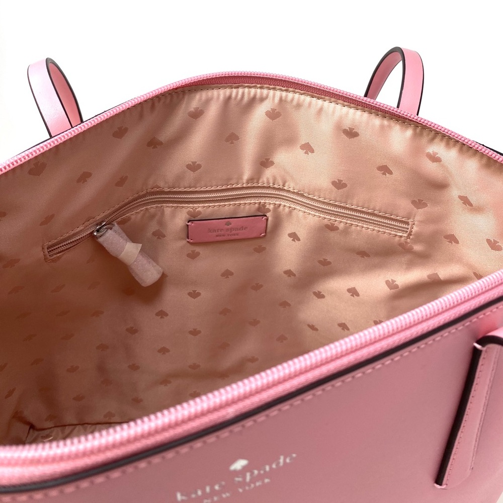 Kate ♠️Spade Large Women’s Tote Zina Leather Pink - Picture 8 of 10
